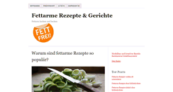 Desktop Screenshot of fettarme-rezepte.com