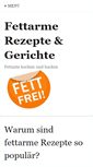 Mobile Screenshot of fettarme-rezepte.com
